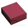 Vintage Dark Red Cardboard Jewellery Boxes for Ring and Necklace